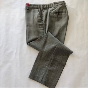 Jack Spade Wool Flat Front Pants Nailhead Pattern.